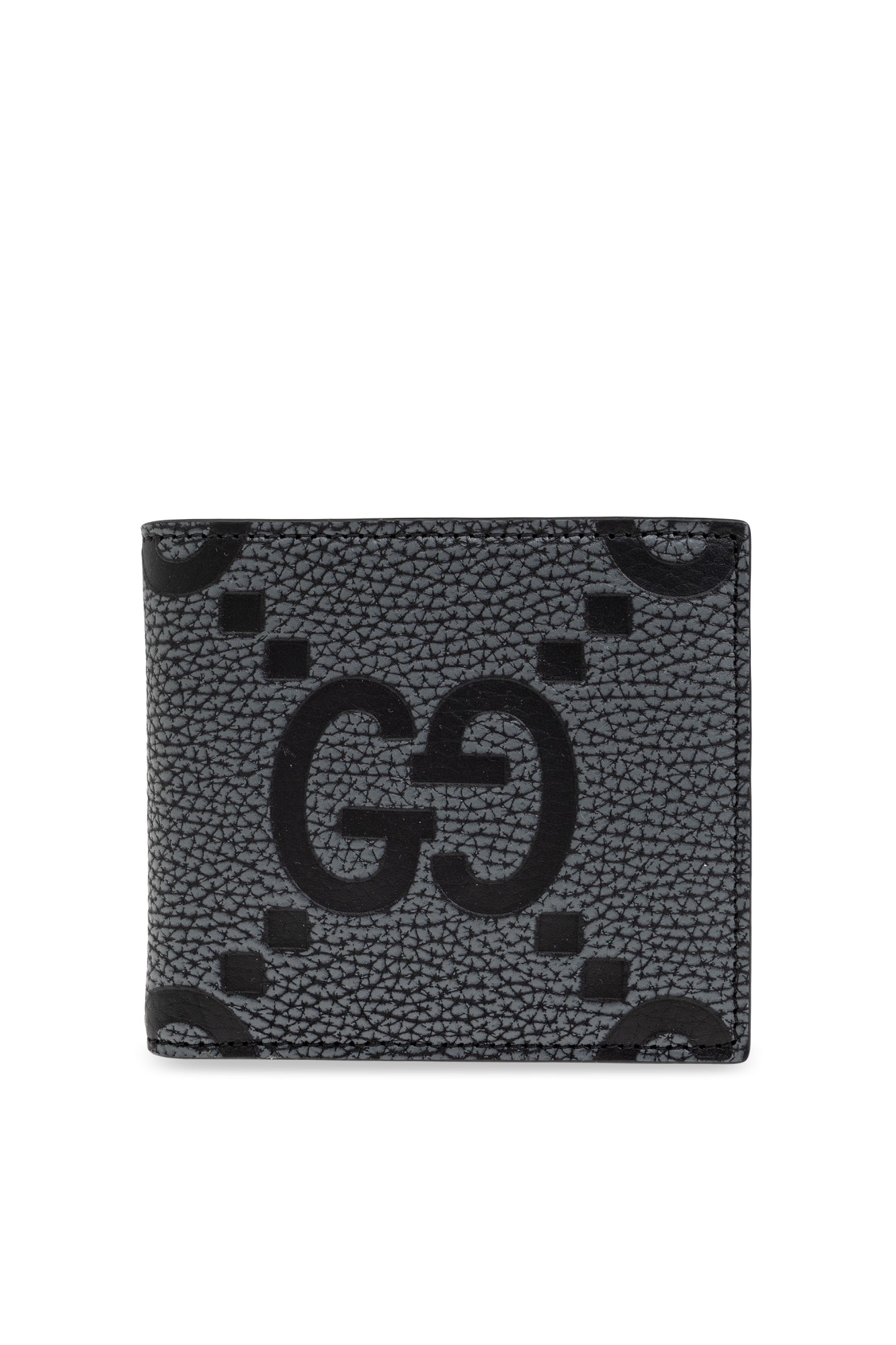 [最終値下げ]GUCCI ブラック GGパターン マネークリップ グッチ インプリント〕マネークリップ ・ブラック GGレザー